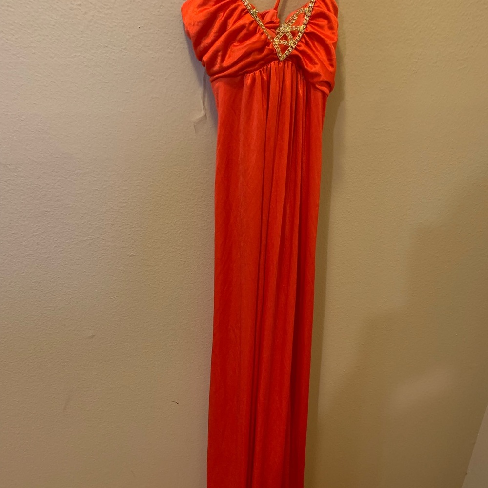 Tangerine prom dress